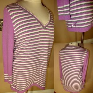 🆕 Marina Rinaldi Knit Top Sweater V Neck XL Pink